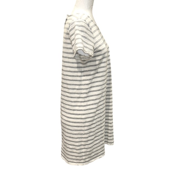Madewell Gray & White Striped Button Back Knit Mini Dress - S - Picture 7 of 14